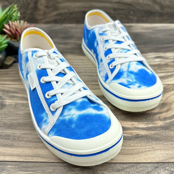 NIB Keen Elsa Lite Canvas Sneakers 9 39.5 Blue White - Picture 5 of 12